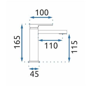 Obrazek Bateria umywalkowa Rea Verso złoto szczotkowane