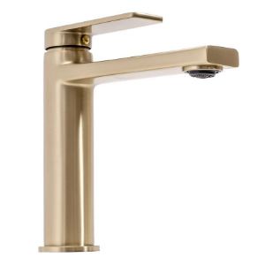 Obrazek Bateria umywalkowa Rea Verso złoto szczotkowane