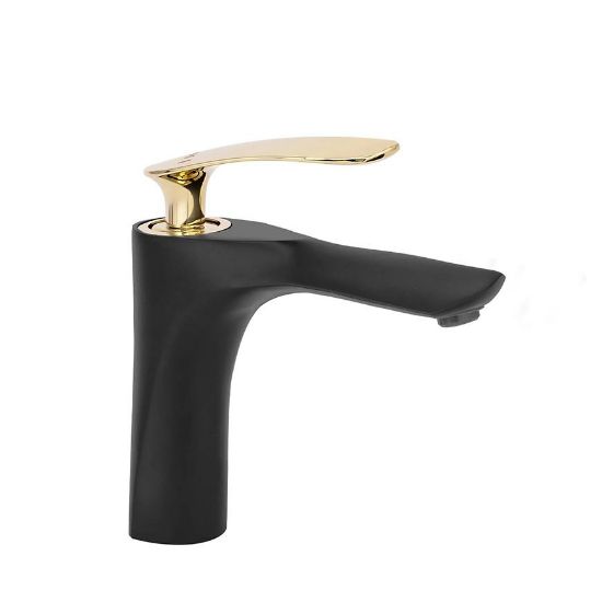 Obrazek Bateria umywalkowa Rea Orbit czarno złota