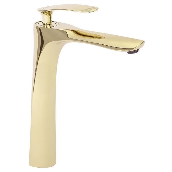 Obrazek Bateria umywalkowa wysoka Rea Orbit złota