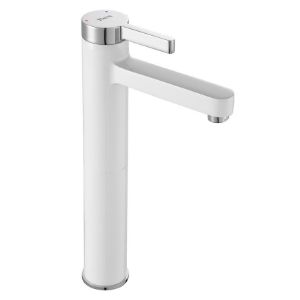 Obrazek Bateria umywalkowa wysoka Rea Polo biała chrom