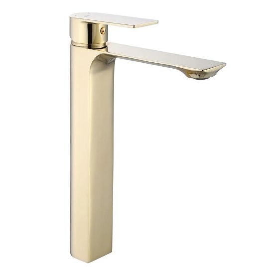 Obrazek Bateria umywalkowa wysoka Rea Urban złota