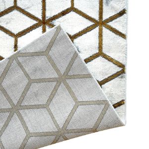 Obrazek  Dywan Frisee Diamond 0,8/1,5 B0072 biały/złoty 