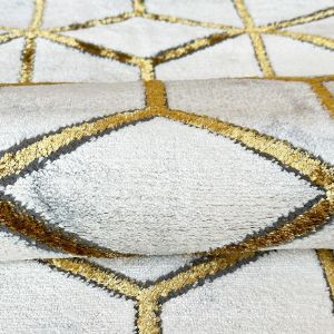 Obrazek  Dywan Frisee Diamond 0,8/1,5 B0072 biały/złoty 