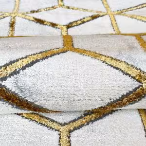 Obrazek  Dywan Frisee Diamond 1,6/2,3 B0072 biały/złoty 