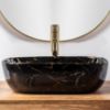 Obrazek Umywalka nablatowa Belinda Black Marble Shiny