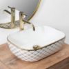 Obrazek  Umywalka nablatowa Belinda Diamond White/Gold 