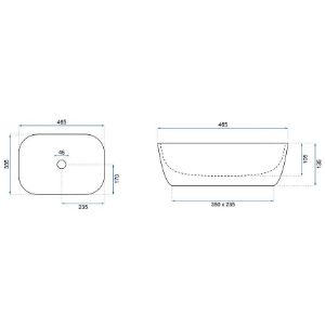 Obrazek Umywalka nablatowa Belinda Gold Adge