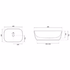 Obrazek Umywalka nablatowa Belinda Marble Matt