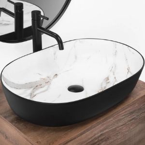 Obrazek Umywalka nablatowa Cleo 61 Black/Aiax Matt