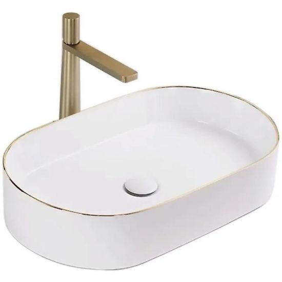 Obrazek Umywalka nablatowa Nadia 60 Gold Edge