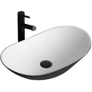 Obrazek Umywalka nablatowa Royal Black/ White