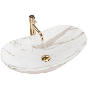 Obrazek Umywalka nablatowa Royal Statuario Marble Matt