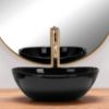 Obrazek Umywalka nablatowa Sofia Mini Black Shiny