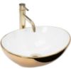 Obrazek Umywalka nablatowa Sofia Gold/White