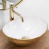 Obrazek Umywalka nablatowa Sofia Gold/White