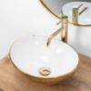 Obrazek Umywalka nablatowa Sofia Gold/White