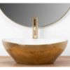Obrazek Umywalka nablatowa Sofia Gold/White