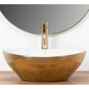 Obrazek Umywalka nablatowa Sofia Gold/White