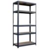 Obrazek Regał Magazynowy Metalowy R100 grafitowy 180x90x40cm – 5 półek/100kg 