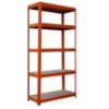 Obrazek Regał Magazynowy Metalowy R100 pomarańczowy 180x90x40cm – 5 półek/100kg
