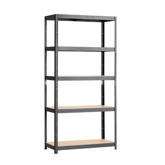 Obrazek  Regał Magazynowy Metalowy NERO czarny 180x90x40cm – 5 półek/200kg 