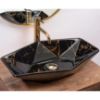 Obrazek Umywalka nablatowa Vegas Black Marble Shiny