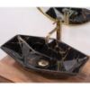Obrazek Umywalka nablatowa Vegas Black Marble Shiny