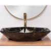 Obrazek Umywalka nablatowa Vegas Black Marble Shiny