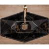 Obrazek Umywalka nablatowa Vegas Black Marble Shiny