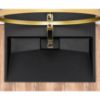 Obrazek Umywalka nablatowa/ścienna Goya Black Mat 100 konglomerat