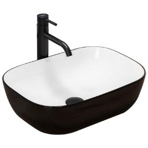 Obrazek Umywalka nablatowa Belinda Black/White