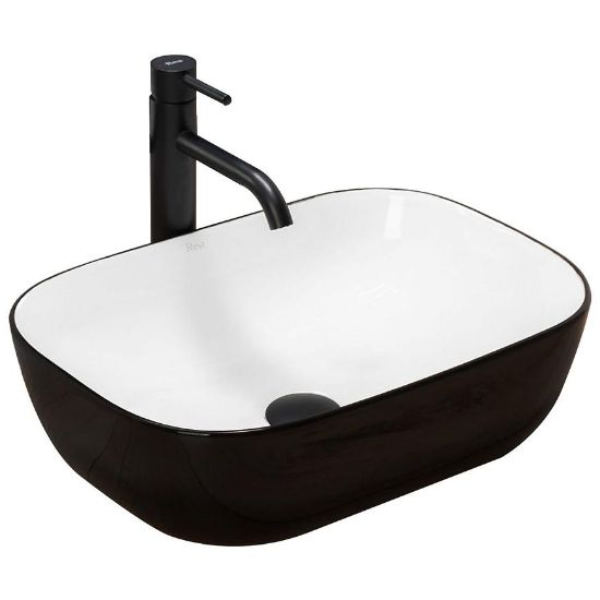 Obrazek Umywalka nablatowa Belinda Black/White