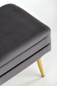 Obrazek Ławka Melania popiel/złoty