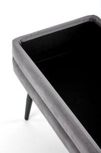 Obrazek Ławka Melania popiel/czarny