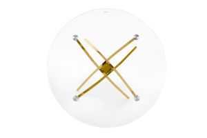 Obrazek Stół Doman transparentny/złoty