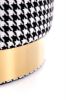 Obrazek Pufa Amelia czarny/biały/złoty