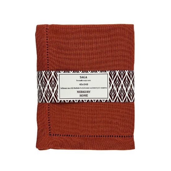 Obrazek Bieżnik SAGA pomarańczowy 45x140 easy care 