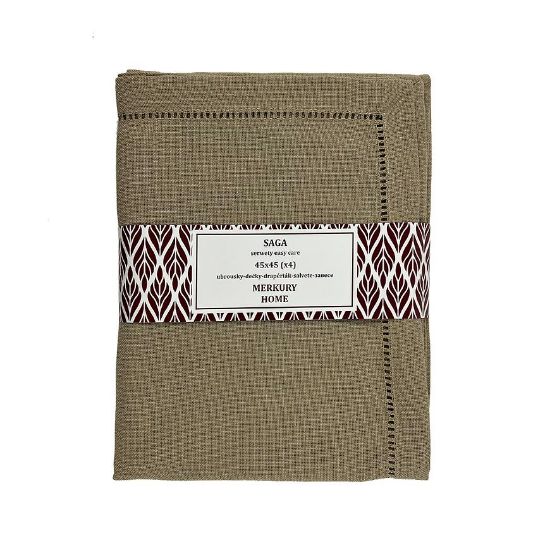 Obrazek  Serweta SAGA beżowa 45x45 easy care 
