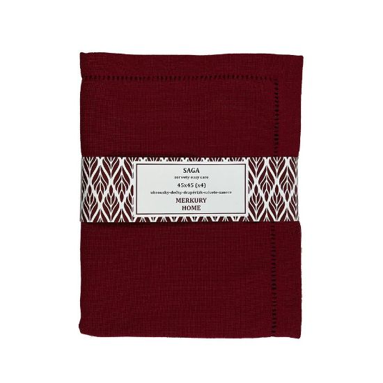 Obrazek  Serweta SAGA bordowa 45x45 easy care 
