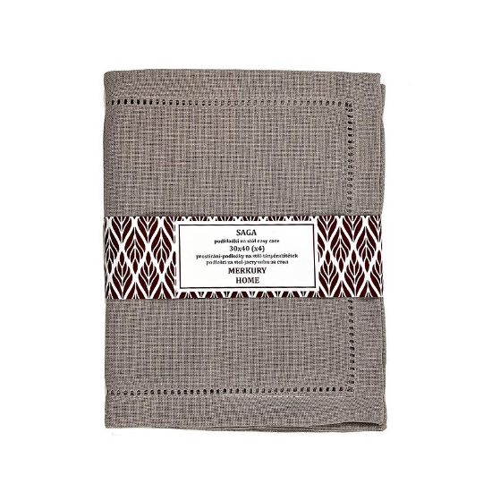Obrazek  Podkładka SAGA jasnoszara 30x40 easy care kpl. 4 szt. 