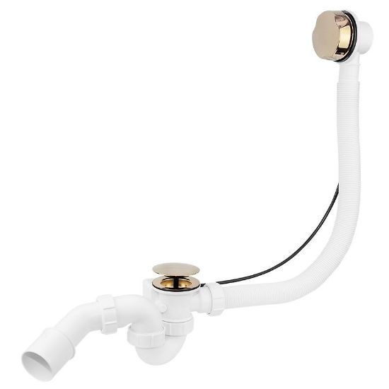 Obrazek  Syfon wannowy złoty automat 