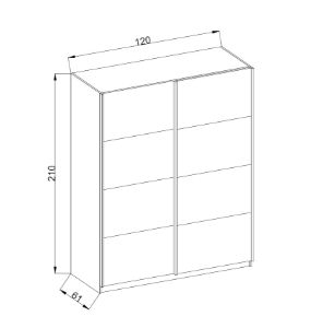 Obrazek Korpus szafy Asti 120 biały