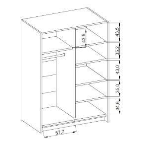 Obrazek Korpus szafy Asti 120 d.wotan