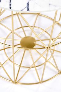 Obrazek Ława Fort G złoty/biały marmur