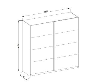 Obrazek Korpus szafy Asti 150 biały