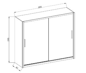 Obrazek Korpus szafy Verona 200 dąb wotan