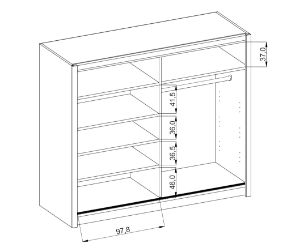 Obrazek Korpus szafy Verona 200 dąb wotan