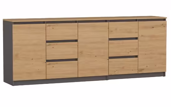 Obrazek Komoda Ant antracyt/dąb artisan