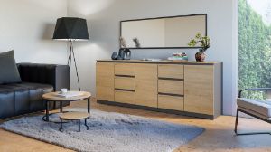 Obrazek Komoda Ant antracyt/dąb artisan